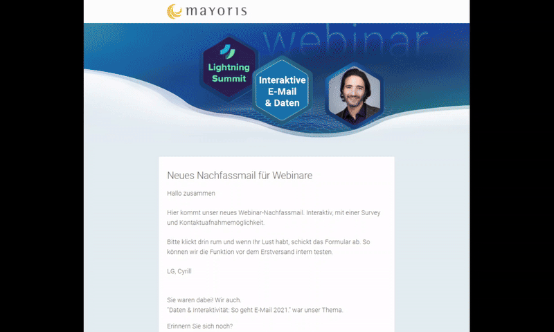 Interactive webinar feedback
